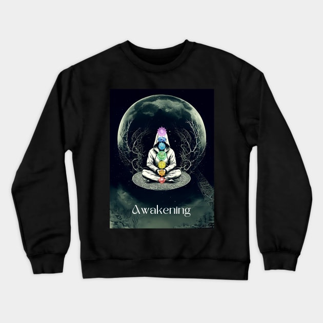 Awakening Crewneck Sweatshirt by TheSunGod designs 